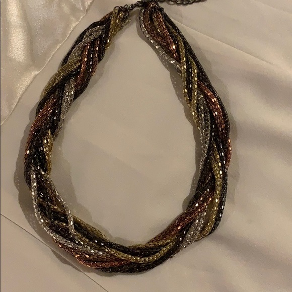 25 - w 26” twisted strand multicolored necklace - - Picture 3 of 4